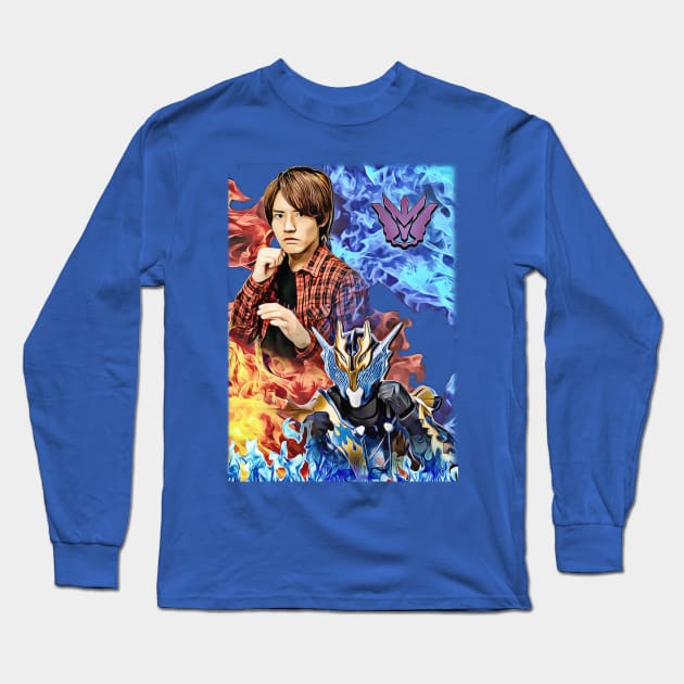 Kamen Rider Cross-Z Side-by-Side   (style #2) Long Sleeve T-Shirt by BeatlesDiva